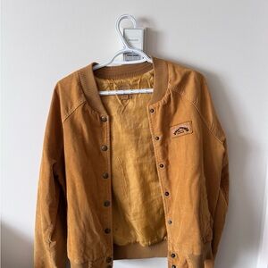 Yellow Corduroy Billabong Bomber Jacket